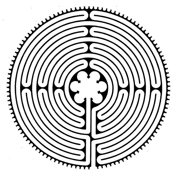 Hoe te mediteren in een labyrint. Hoewel het maken van het labyrint, beginnen de gevoelens van rust en bezinning.