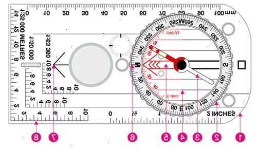 Hoe maak je een kompas gebruiken. Begrijp de basis lay-out van het kompas.