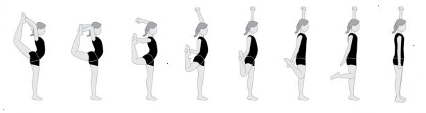 Hoe maak je een schorpioen doen in cheerleading. Pak de buitenkant van je achterste voet met de hand tegen die dezelfde kant.